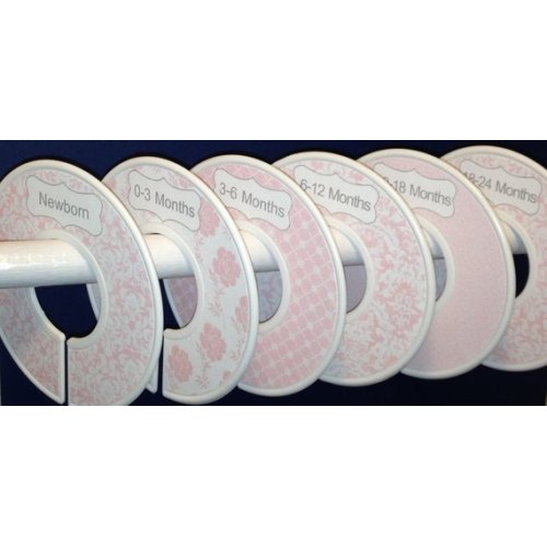 Baby Closet Dividers Organizers Shabby Elegance in Soft Pink With Grey Labels CD409 Baby Girl Shower Nursery Gift Closet Clothes - Etsy