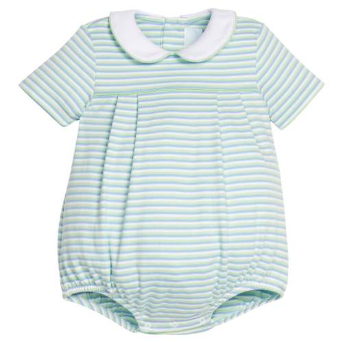 Pleated Peter Pan Bubble - Greenview Stripe
