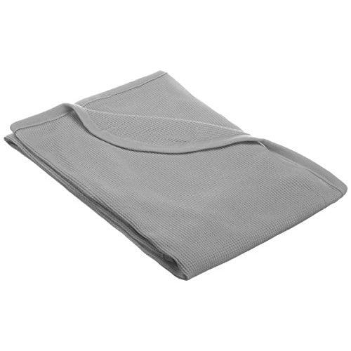 TL Care 100% Cotton Thermal Waffle Swaddle Blanket, Soft, Breathable & Stretchy, Gray, 30" x 40" for Boys and Girls, Perfect for Swaddling, Travel and Gifting