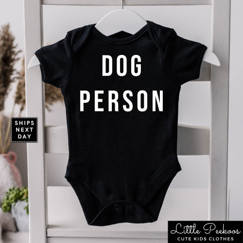 Minimalist Dog Person Baby Onesie® - Dog Lover Toddler Shirt - Dog Sibling Baby Shower Gift - New Baby Pet Gift - New Puppy Adoption Shirt