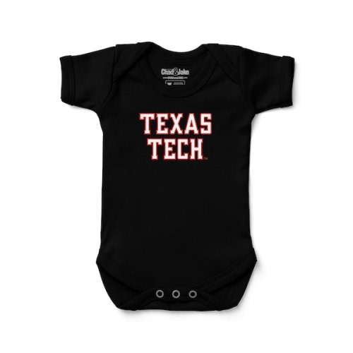 Infant Chad & Jake Black Texas Tech Red Raiders Logo Bodysuit