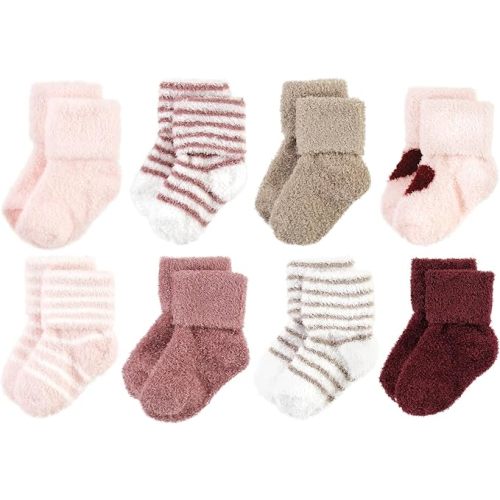 Hudson Baby Baby Girls' Cotton Rich Newborn and Terry Socks
