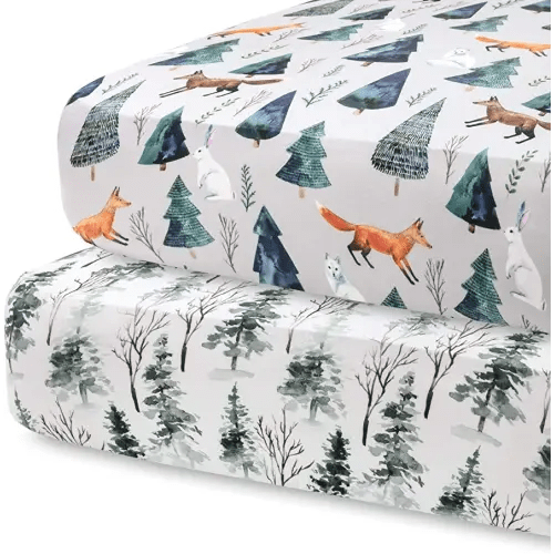 Pobi Baby - 2-Pack Fitted Crib Sheets for Boys, Girl - Baby Crib Sheets Neutral - Crib Mattress Sheet - Ultra-Soft Cotton Crib Sheets, Toddler Bed Sheets, Baby Boy Crib Sheets (Magical)