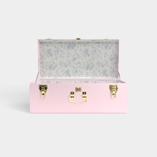 Petite Classic Trunk - Pink - Hide and Seek Cream / Embroidery