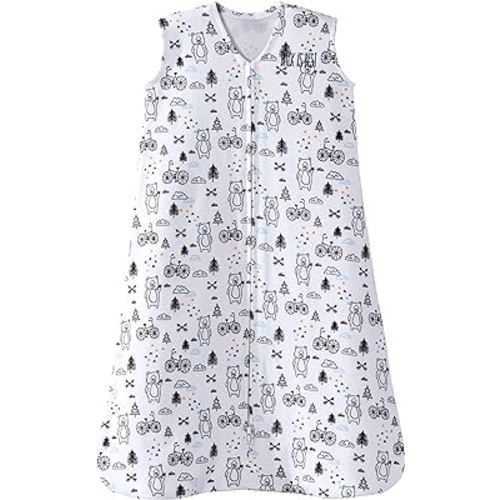 HALO SleepSack, 100% Cotton Wearable Blanket, Swaddle Transition Sleeping Bag, TOG 0.5, Huggy Bears, Small, 0-6 Months