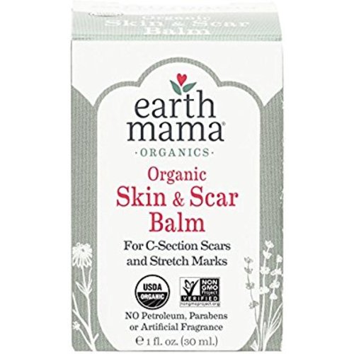 Earth Mama Organic Skin & Scar Balm for C-Section Scars and Stretch Marks, 1-Fluid Ounce - Single