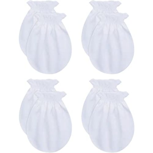 RATIVE No Scratch Mittens and Caps 100% Cotton for Newborn Baby 0-6 Months Boys Girls