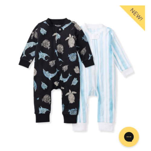 Mosaic Sea Animals Organic Cotton Sleep & Play 2 Pack