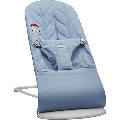 BabyBjörn Bouncer Bliss, Cotton, Petal Quilt, Blue