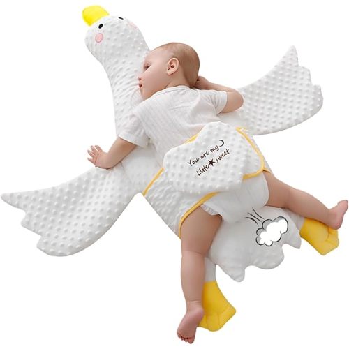 Large White Goose Plush Pillow Cute, Soft Hugging Pillow for Kids, Stuffed Animal Toy for Boys and Girls Plush Swan Bedroom Throw Pillow