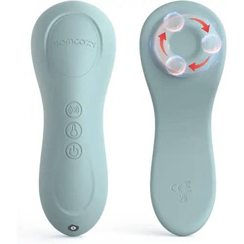 Momcozy Kneading Lactation Massager with Heat, 3-in-1 Real-Like Massage for Relieve Clogged Ducts, Breast Massager Warming for Breastfeeding, Improve Milk Flow, Blue-Green