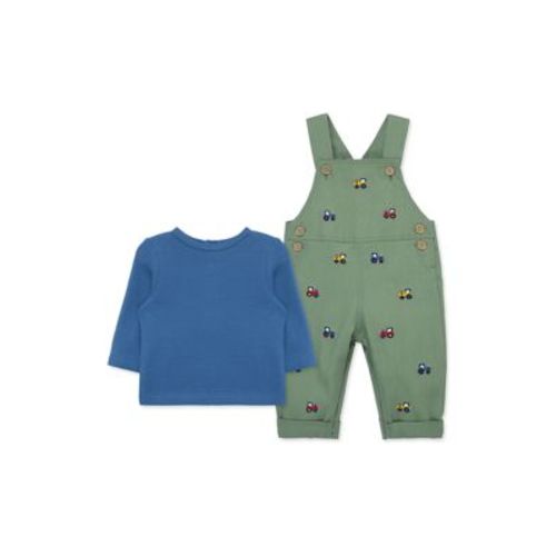 Baby Boys Tractor Printed Overall Set