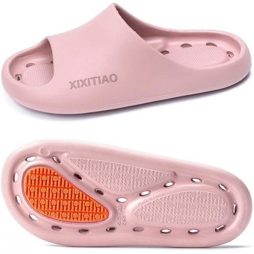 XIXITIAO Shower Shoes Women Men Non Slip,Quick Drying Shower Shoes with Holes,Slippers for Bathroom,College Dorm,Gym,Travel,and Hospital,Soft EVA,Lightweight,Anti Slip,Toe Protection
