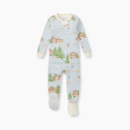 Burt's Bees Baby Baby Winter Cabin Sleeper Matching Family Pajamas Set - Winter Cabin, Newborn
