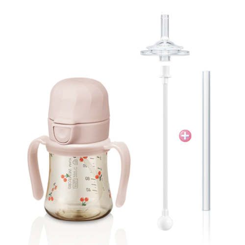 Grosmimi Straw Cup with Flip Top & Weight - 6oz