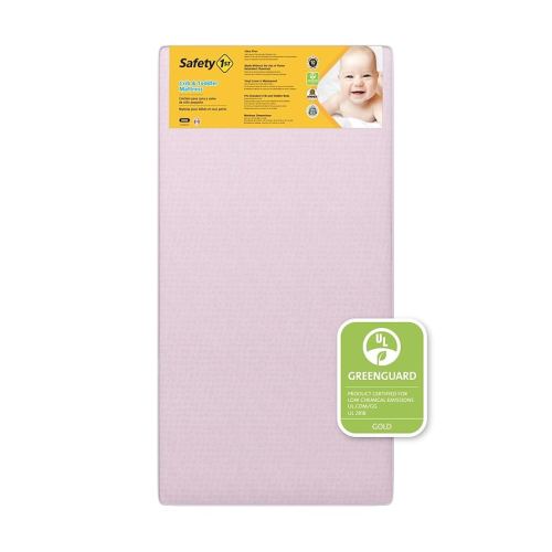 Safety 1st Heavenly Dreams Baby Crib & Toddler Bed Mattress, Waterproof Cover, Firm, Fits Standard Size Cribs & Toddler Beds, Pink