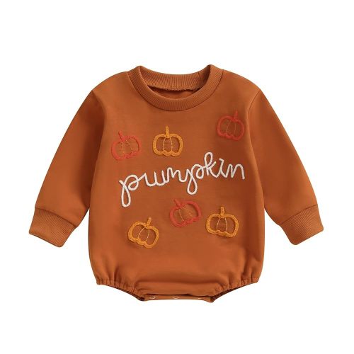 Baby Halloween Outfit Boy Girl Pumpkin Patch Sweatshirt Romper Sweater Shirt Cute Newborn Toddler Clothes