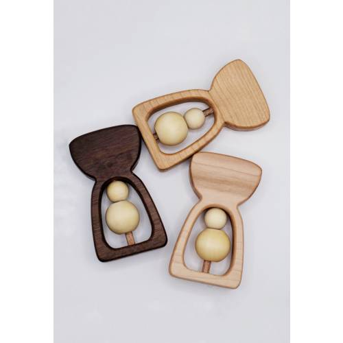 Natural Wood Baby Rattle - Guam Latte Stone Wood Rattle-Heirloom Cultural Rattle for infants, babies & Toddlers - Decor Display for Nursery