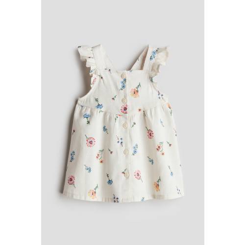 RUFFLE-TRIMMED COTTON DRESS