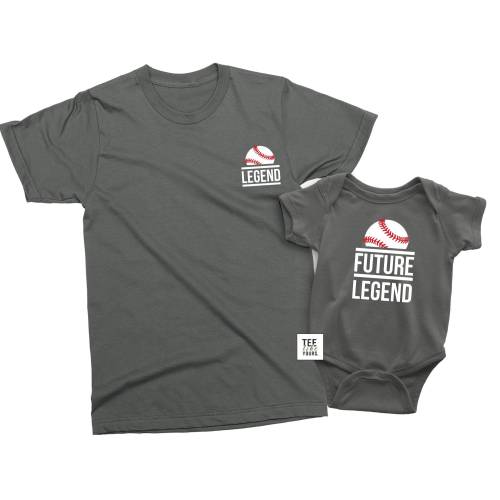 Legend & Future Legend. Matching Baseball T-shirt Set. Father's Day Gift for Father and Son, Daughter, Baby. Father Son Sports shirts.