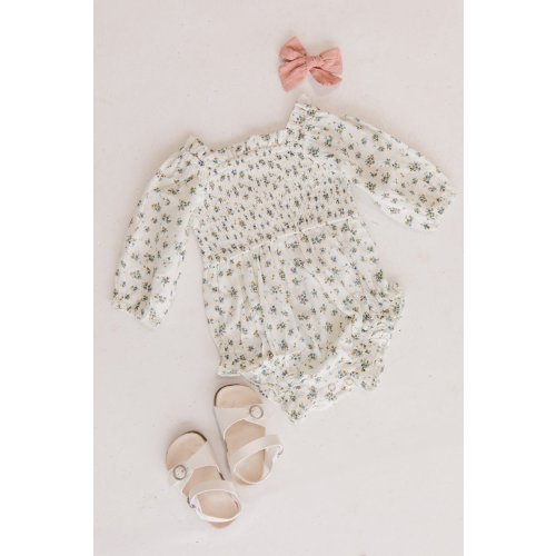 Baby Madeline Romper in Blue