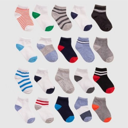 Baby Boys' 20pk Ankle Socks - Cat & Jack™ Blue, Size: 6-12M