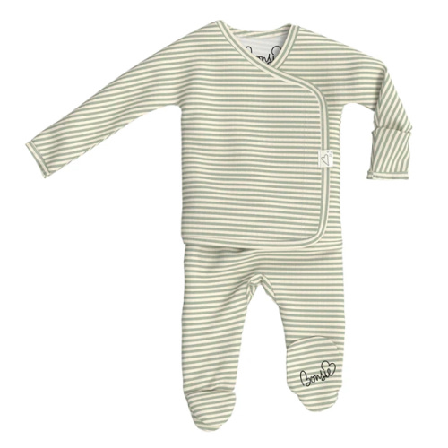 Mint Twist Footie Romper