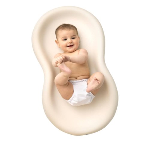 Keekaroo Peanut Changer Baby Vanilla– The Original Made in USA Easy-to-Clean Changing pad and The only Shell Over Foam, Fully Water Repellant