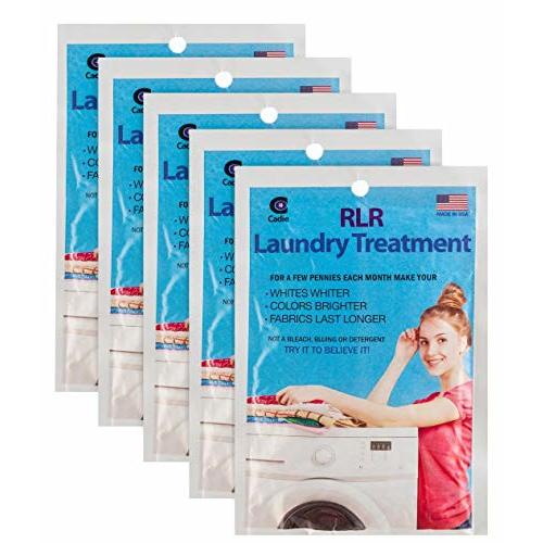 RLR Natural Laundry Detergent Powder – Whitens, Brightens, Refreshes Baby Cloth Diaper Detergent, Musty Towels, Workout Clothes - Non-toxic, Fragrance-Free For Sensitive Skin (Pack of 5)