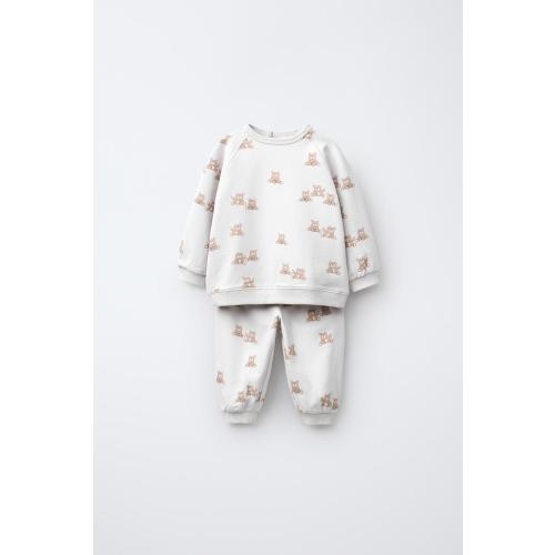 PRINTED SWEATSHIRT AND PANTS PACK - Light grey | ZARA United States