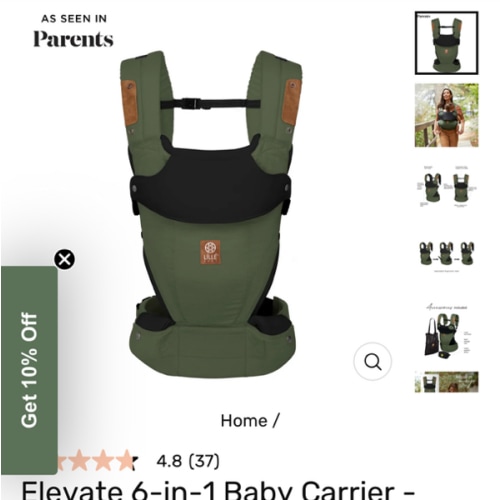 Elevate 6-in-1 Baby Carrier - Olive