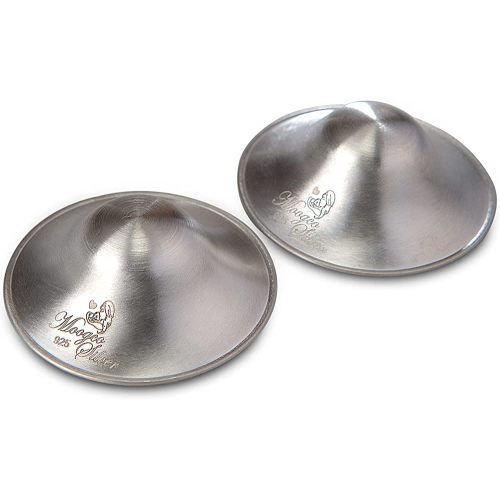 The Original Silver Nursing Cups - Nipple Shields for Nursing Newborn - Newborn Essentials Must Haves - Nipple Covers Breastfeeding - 925 Silver (2 Count (Pack of 1))