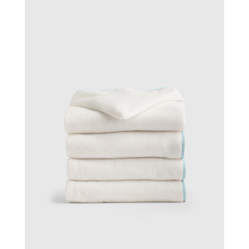 Organic Turkish Cotton Kids Hooded Towel Set 4-Pack in Light Blue
