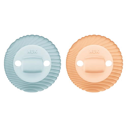 NUK Comfy Duet Soother 2-in-1 Pacifier and Teether, 0-12 Months, 2 Count