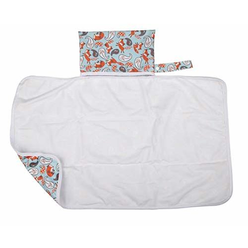 Sigzagor Baby Diaper Changing Mat Pad Portable Foldable Washable Compact Travel Nappy Waterproof Play Mat 30inx18.5in (Paisley Fox)