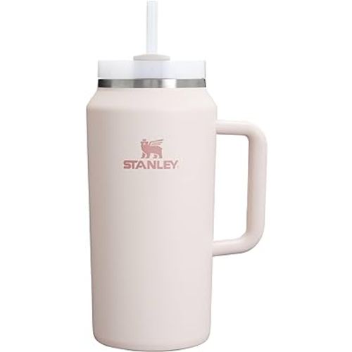 Stanley Quencher H2.0 Tumbler with Handle & Straw 64 oz | Flowstate 3-Position Lid | Large Capacity for Travel & Sports | Insulated Stainless Steel Cup | BPA-Free | Rose Quartz 2.0