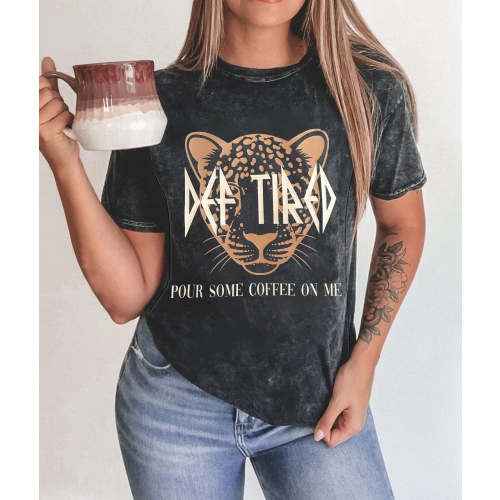 Def Tired Acid Wash Breastfeeding T-shirt