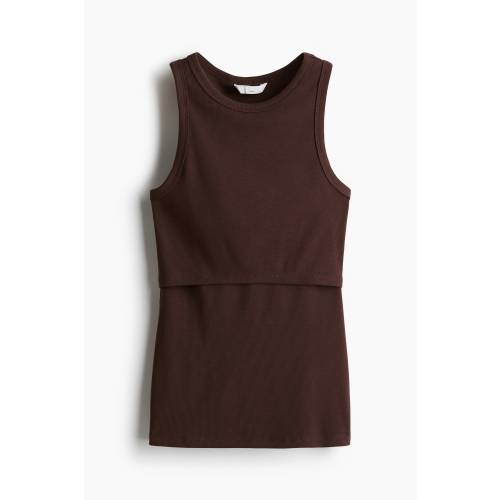 MAMA RIBBED NURSING TANK TOP