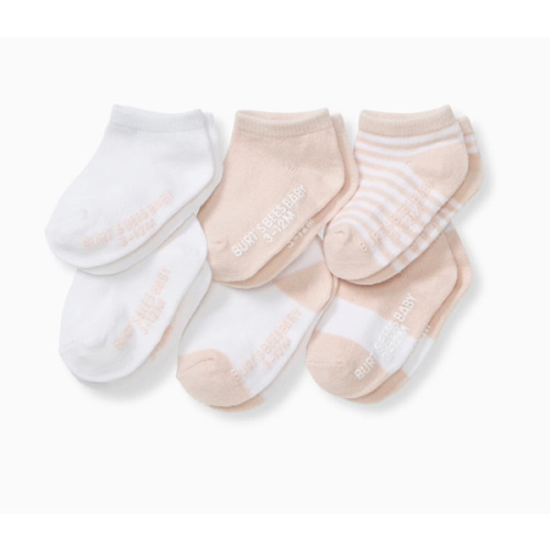 Solid & Stripes Organic Cotton Baby Ankle Socks 6 Pack - Ranunculus – Burt's Bees Baby