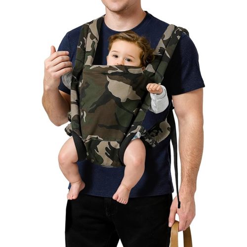 Baby Carrier Newborn to Toddler(7-30lbs)-Military Stylish Baby Holder Carrier for Dad with Adjustable Strap, Lightweight Infant Baby Hip Carrier with Windproof Cap, One Size Fits All, Camouflage