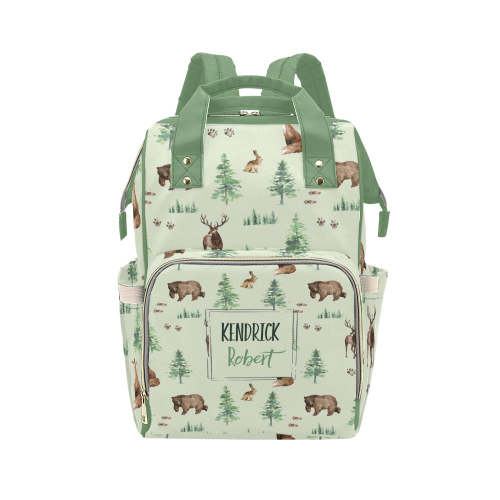 Forest Animals Personalized Diaper Bag