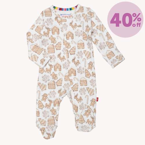 gingerbread lane organic cotton magnetic parents favorite footie – Magnetic Me