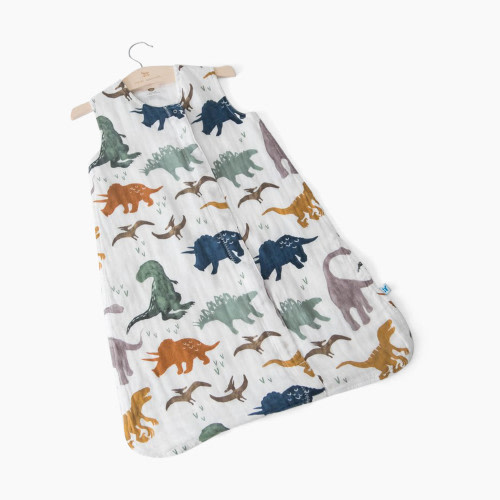 Little Unicorn Cotton Muslin Sleep Bag - Dino Friends, Small
