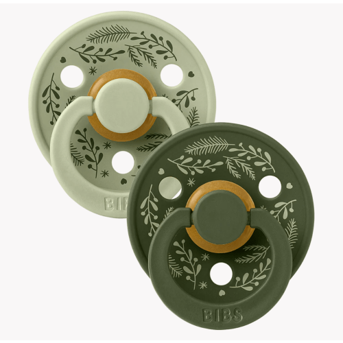 BIBS x LIBERTY Colour Pacifiers 2 Pack Capel - Sage Mix