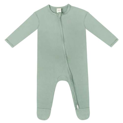 Zippered Footie in Lily Pad