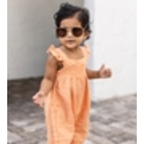 Dotted Muslin Baby Girl Jumpsuit