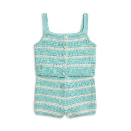 Girls' Crocheted Cotton Boxy Top & Shorts Set - Baby