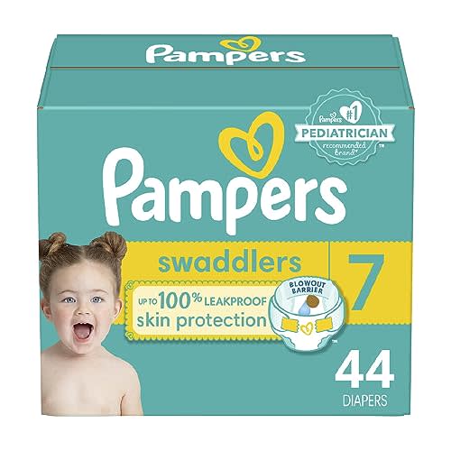 Pampers Baby Diapers - Swaddlers - Size 7, 44 Count, Ultra Absorbent Disposable Infant Diaper