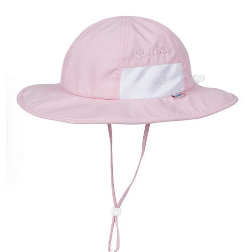 Kids Wide Brim Sun Hat "Fun Sun Day Play Hat" - Pink