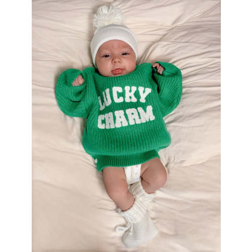Knit Sweater, Lucky Charm Green